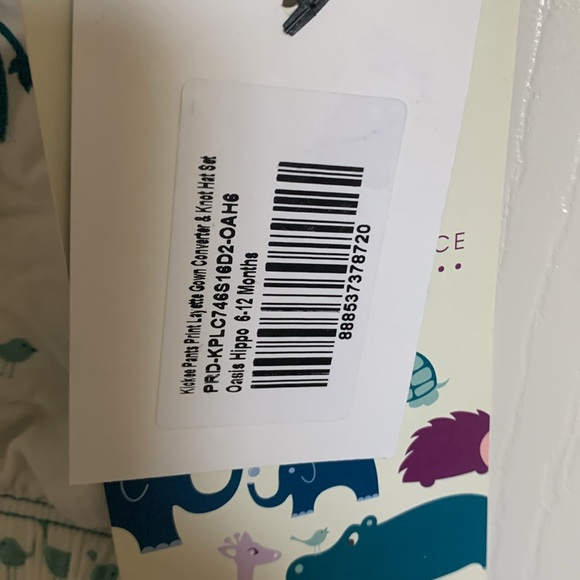 NWT KicKee Pants Layette Gown With Knot Hat Set 6-12 Months - Picture 4 of 4